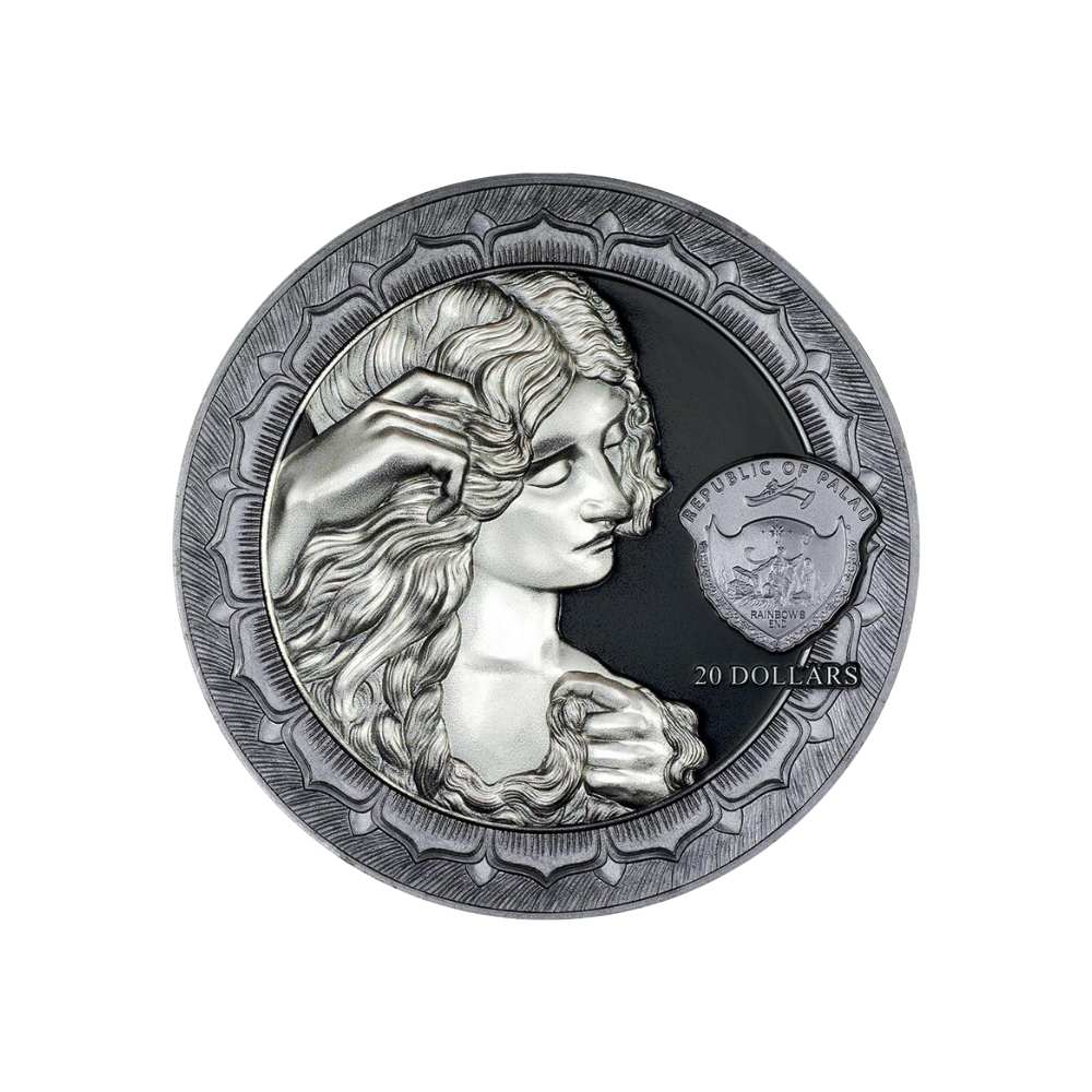 LADY GODIVA Eternal Sculptures II 3 Oz Silver Coin $20 Palau 2024