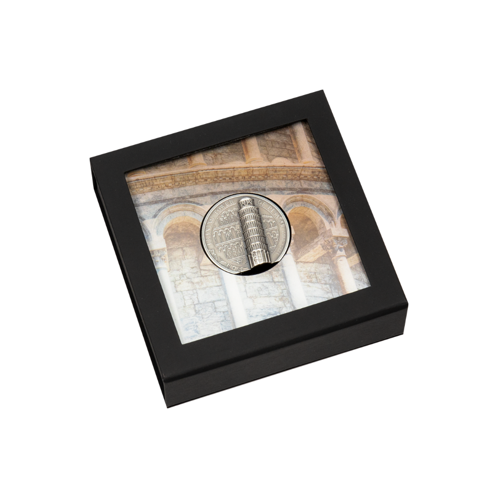 LEANING TOWER OF PISA 2 Oz Silver Coin $10 Cook Islands 2022