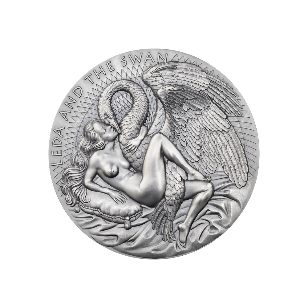 LEDA AND THE SWAN Celestial Beauty 1 Kg Silver Coin 10000 Francs Cameroon 2024