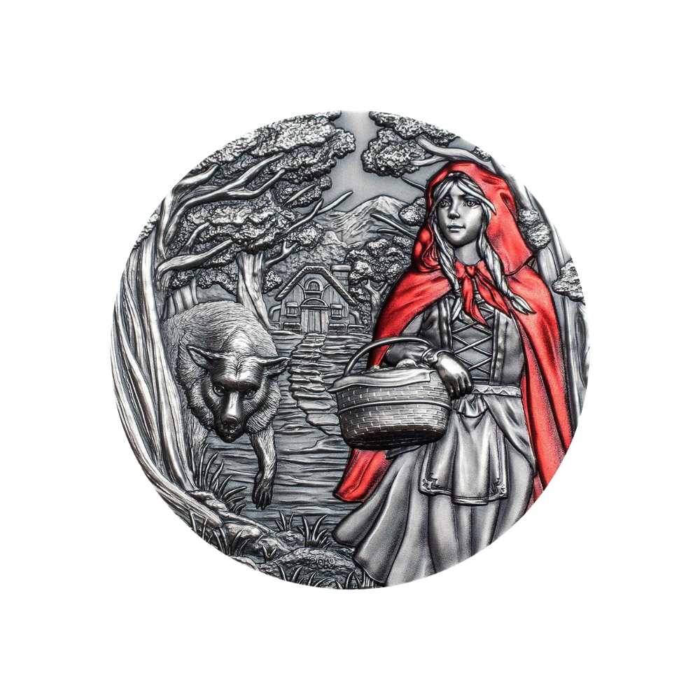 LITTLE RED RIDING HOOD Fairy Tales Fables 3 Oz Silver Coin $20 Cook Islands 2019