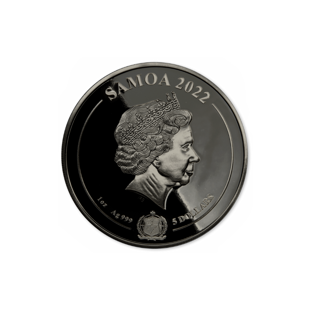 LORD OF THE RINGS 24k Gold Plating 1 Oz Silver Coin $5 Samoa 2022