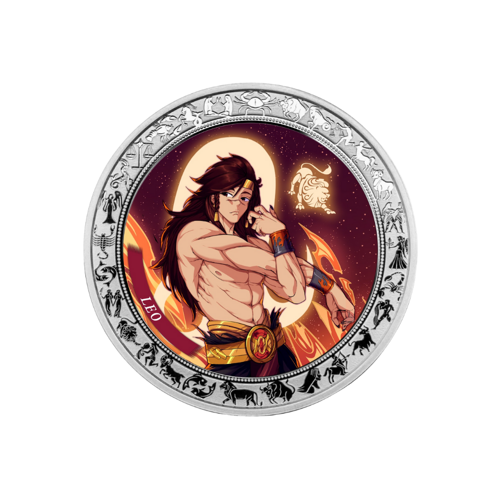 Leo Anime Zodiac series 1 Oz Silver Coin 2025 - PopCoins®