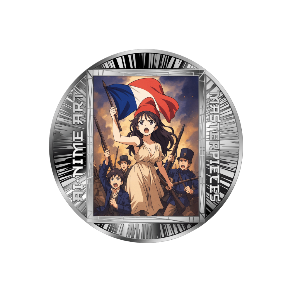 Liberty Leading The People AI-nime Art Masterpieces Silver Coin 2025