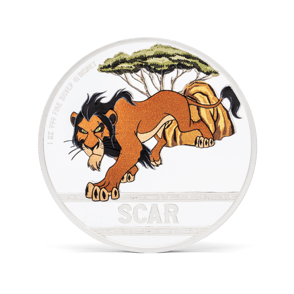 Lion King 30th Anniversary Scar 1 Oz Silver Coin - PARTHAVA COIN