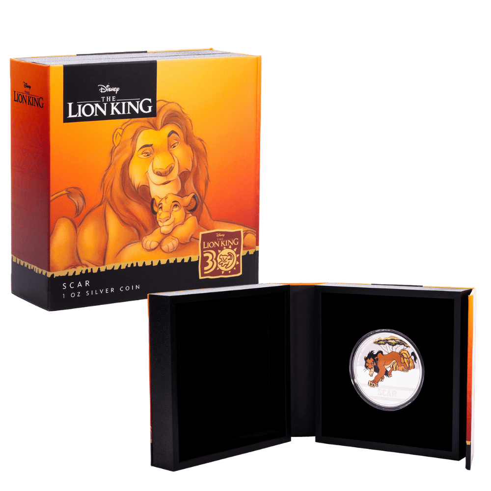 Lion King 30th Anniversary Scar 1 Oz Silver Coin - PARTHAVA COIN