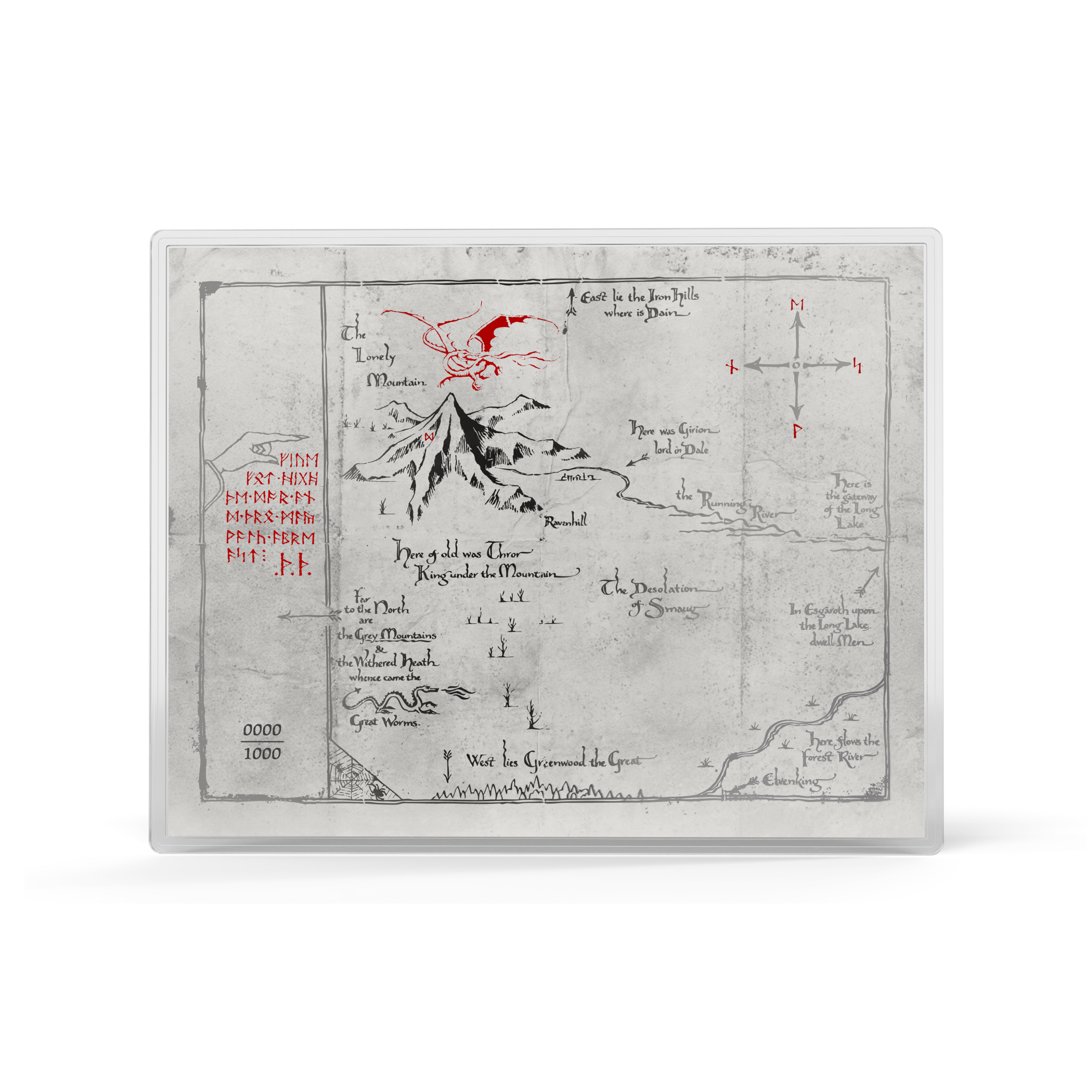 THE HOBBIT Thorin's Map and Key Silver Collectible Set AGORO
