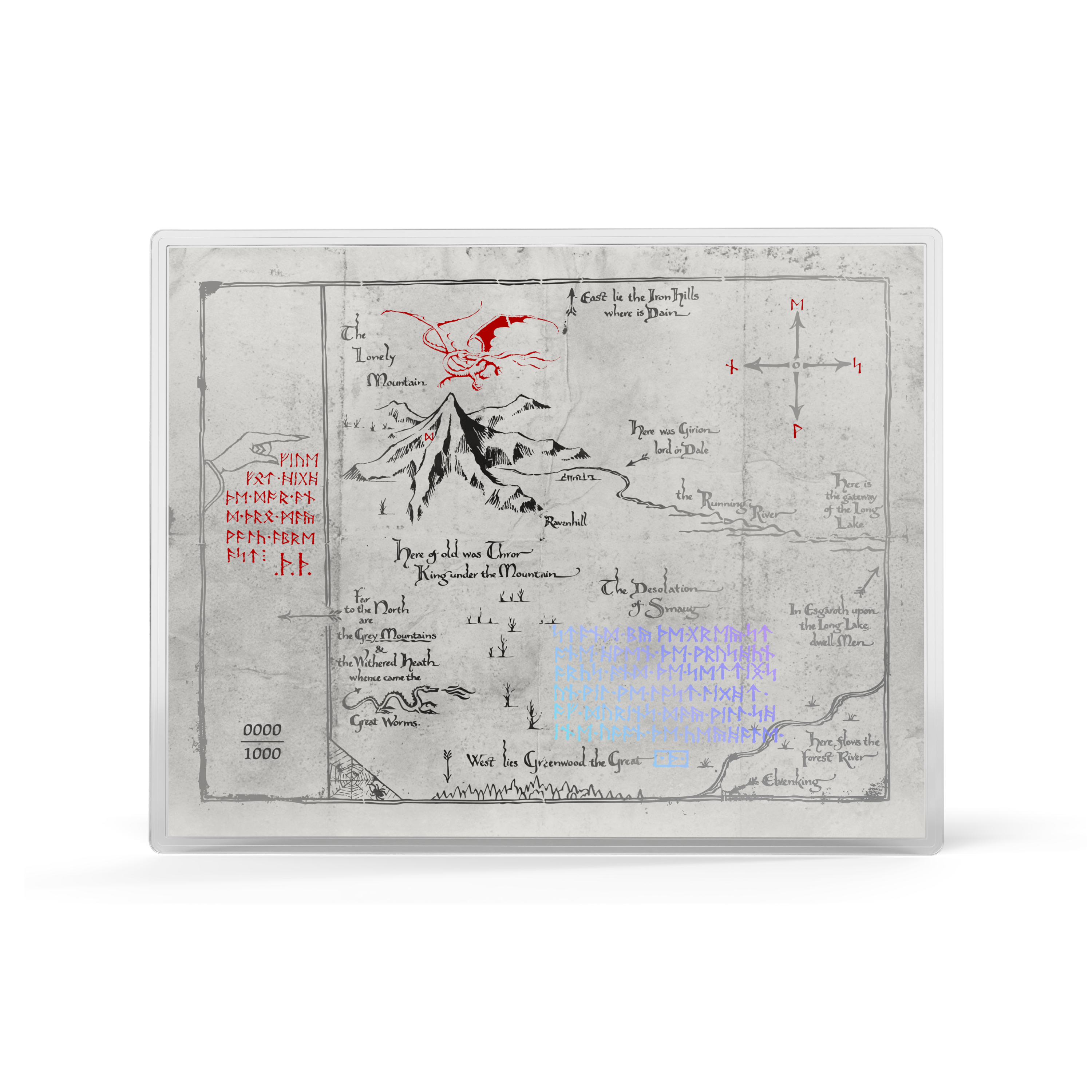 THE HOBBIT Thorin's Map and Key Silver Collectible Set AGORO