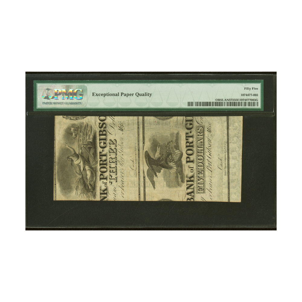 Louisiana $3 1861 New Orleans Jackson & Gt Northern PMG 55 EPQ