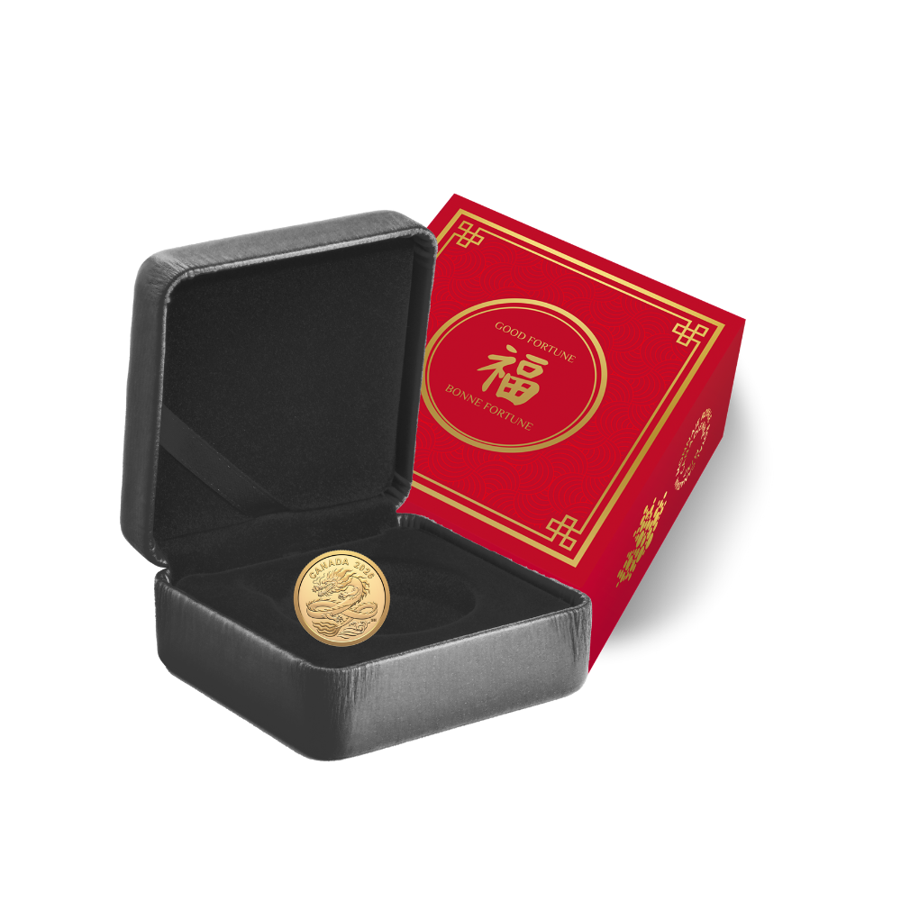 Lucky Dragon 1/20 Oz Pure Gold Coin Canada 2026 ROYAL CANADIAN MINT