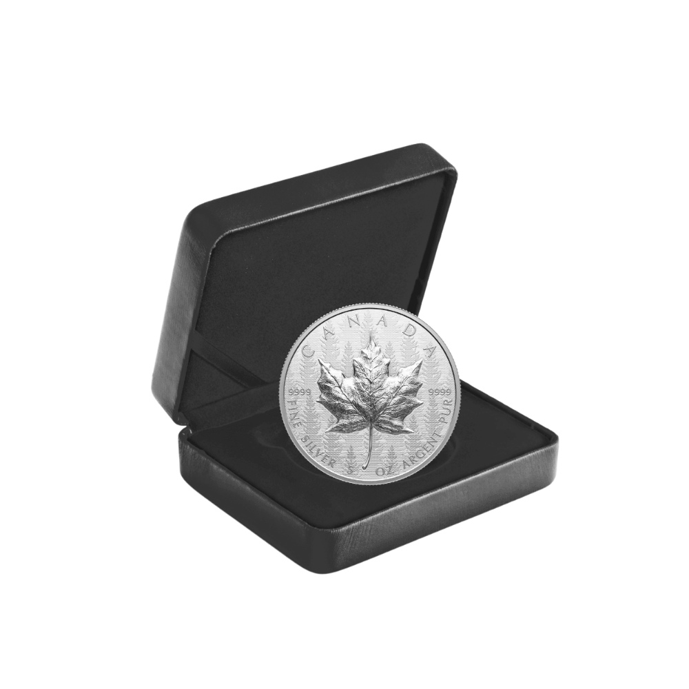 MAPLE LEAF Ultra High Relief 5 Oz Silver Coin $50 Canada 2024