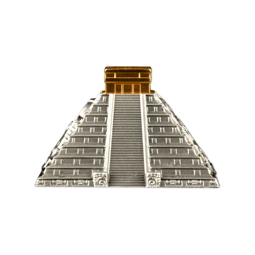 MAYAN PYRAMID OF CHICHEN ITZA 5 Oz Silver Coin 50 Cordobas Nicaragua 2022
