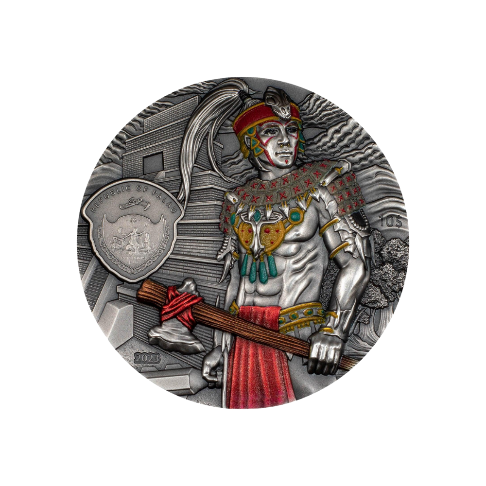 MAYANS Lost Civilizations 2 Oz Silver Coin $10 Palau 2023