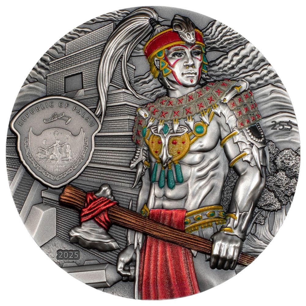 MAYANS Lost Civilizations 5 Oz Silver Coin $25 Palau 2025 - PARTHAVA COIN