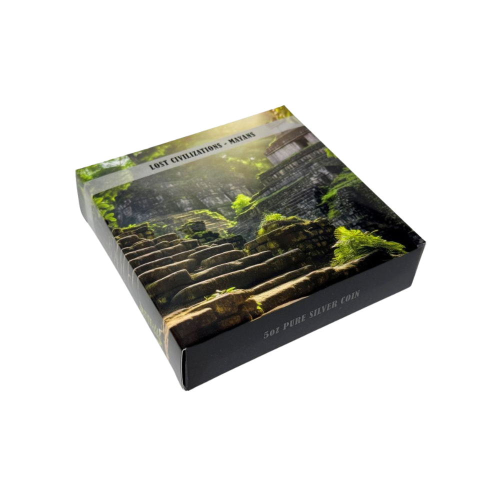 MAYANS Lost Civilizations 5 Oz Silver Coin $25 Palau 2025