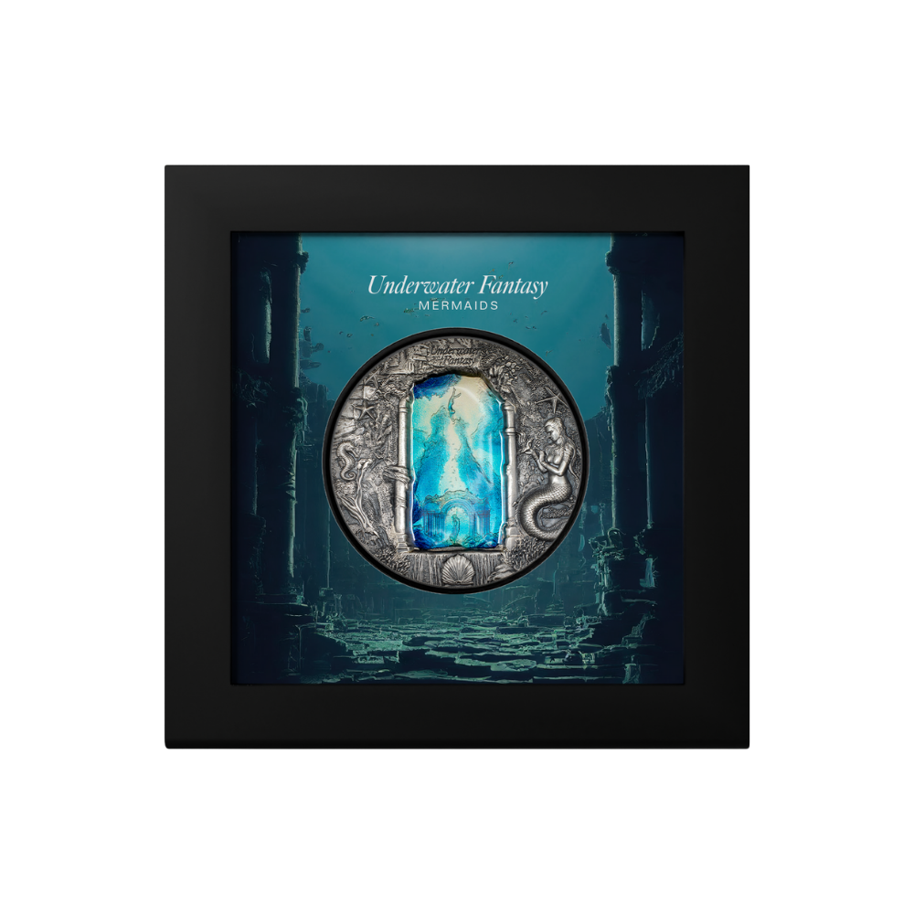 MERMAIDS Underwater Fantasy 3 Oz Silver Coin $20 Palau 2024