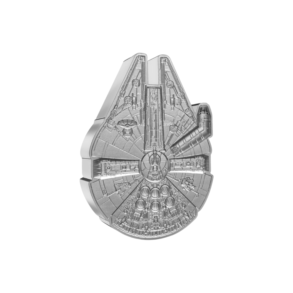 MILLENNIUM FALCON Star Wars 3 Oz Silver Coin $5 Niue 2022
