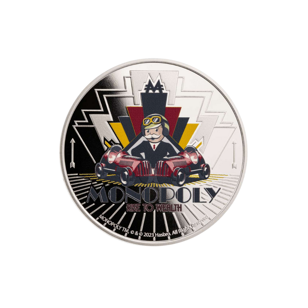 MONOPOLY "Rise to Wealth" 1 Oz Silver Coin $5 Samoa 2024