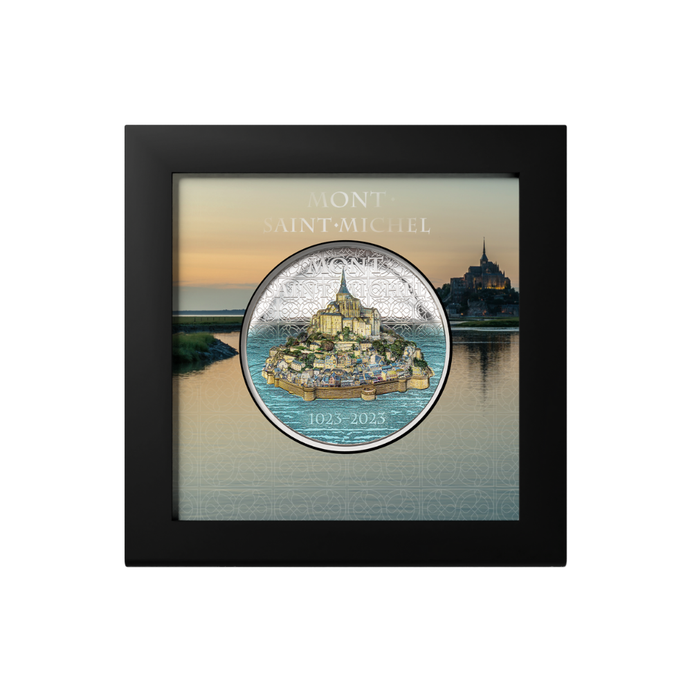 MONT SAINT MICHEL 5 Oz Silver Coin $25 Cook Islands 2023