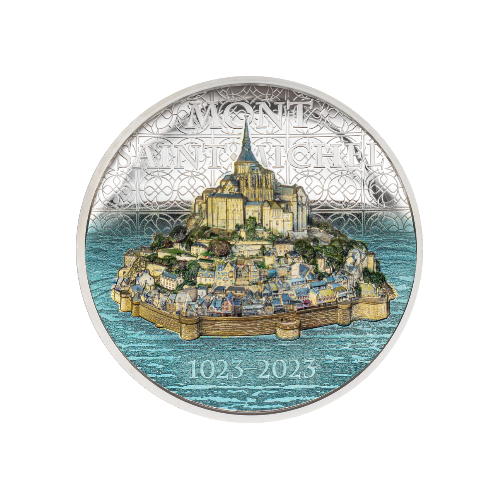 MONT SAINT MICHEL 5 Oz Silver Coin $25 Cook Islands 2023 - CIT