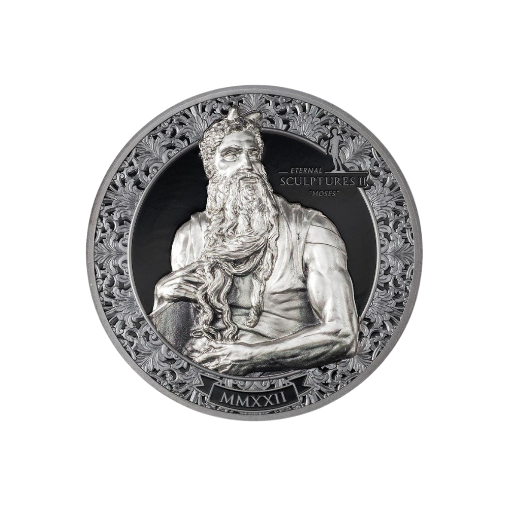 MOSES Eternal Sculptures II 3 Oz Silver Coin 20$ Palau 2022