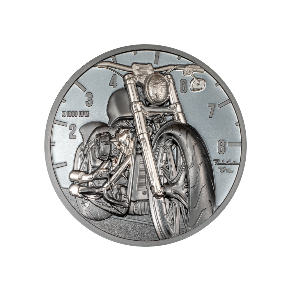 MOTORBIKE Journey 2 Oz Silver Coin $10 Cook Islands 2024