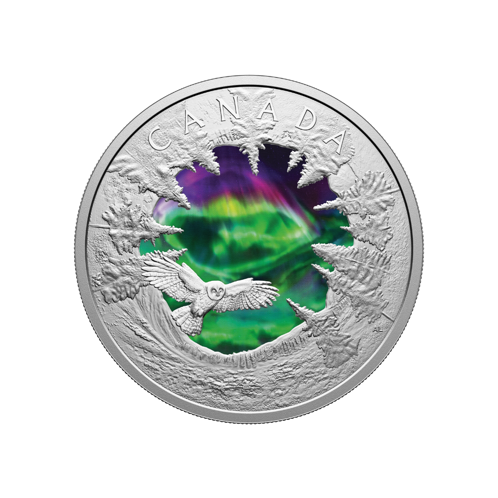 Magic of the Northern Lights 2 Oz Fine Silver Coin Canada 2025