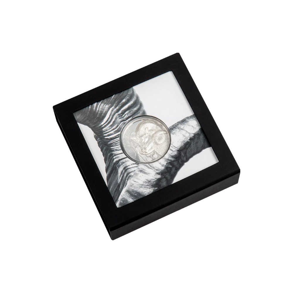 Magnificent Argali Wild Mongolia 1 Oz Silver Coin 2022