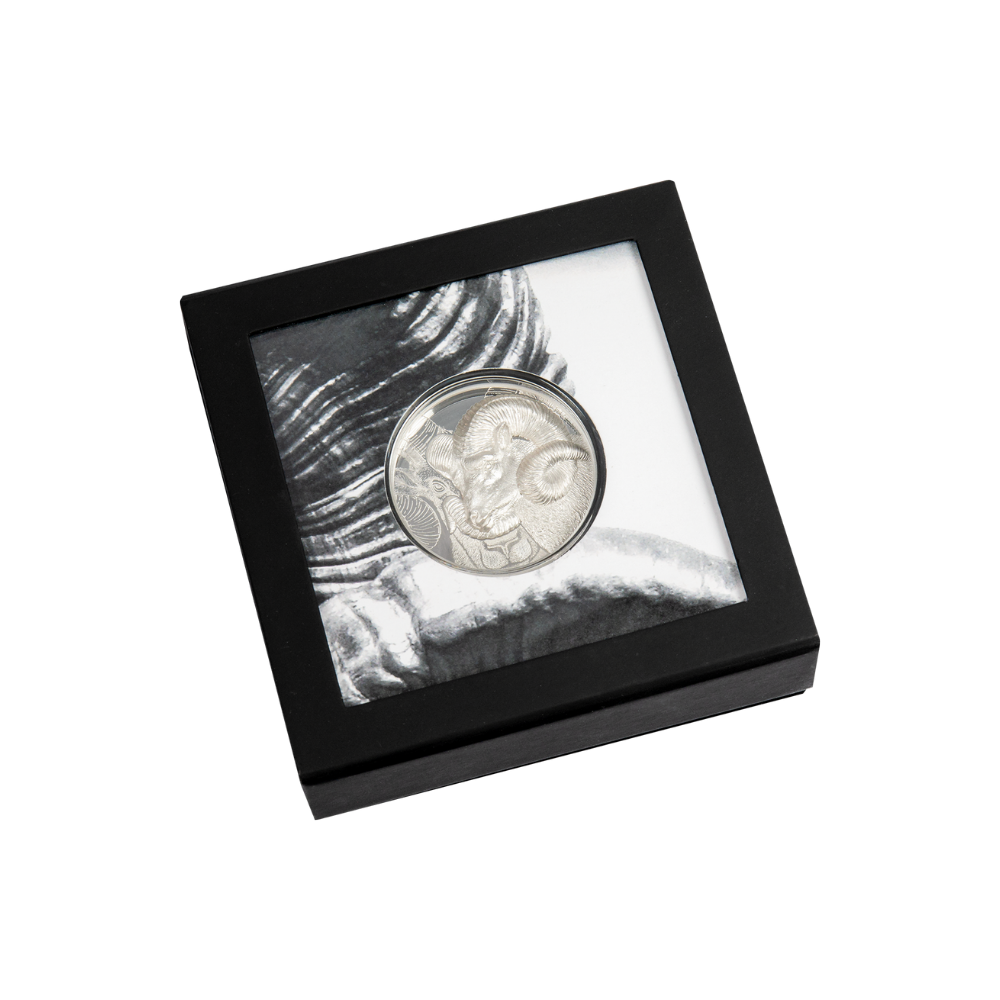 Magnificent Argali Wild Mongolia Ram 3 Oz Silver Coin 2022