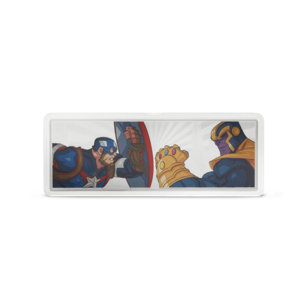 Captain America VS Thanos Marvel 3 Oz Silver Coin $5 Niue 2025 - PARTHAVA COIN