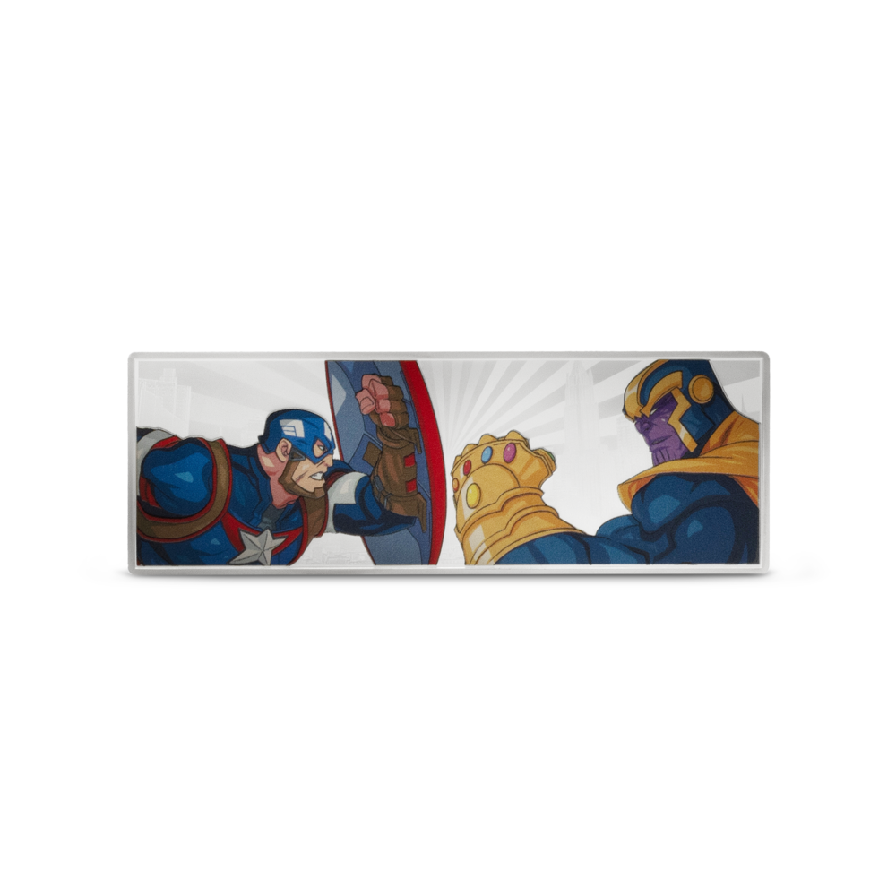 Captain America VS Thanos Marvel 3 Oz Silver Coin $5 Niue 2025 - PARTHAVA COIN
