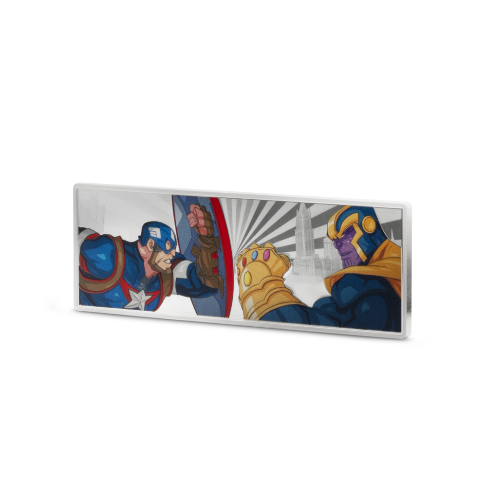 Captain America VS Thanos Marvel 3 Oz Silver Coin $5 Niue 2025 - PARTHAVA COIN
