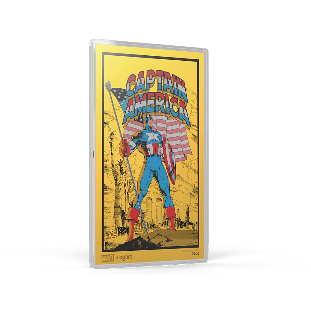 Marvel Captain America: American Hero Silver Collectible Foil Agoro
