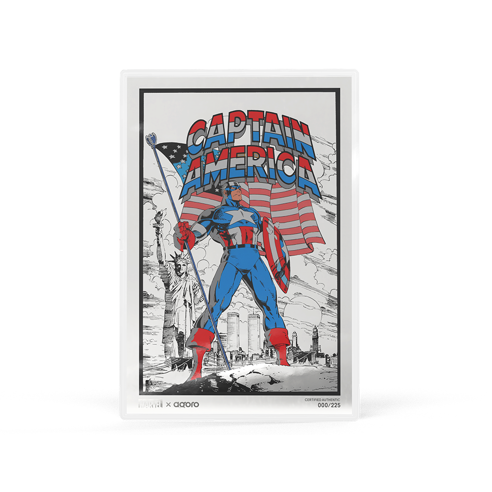 Marvel Captain America: American Hero Silver Collectible Foil Agoro