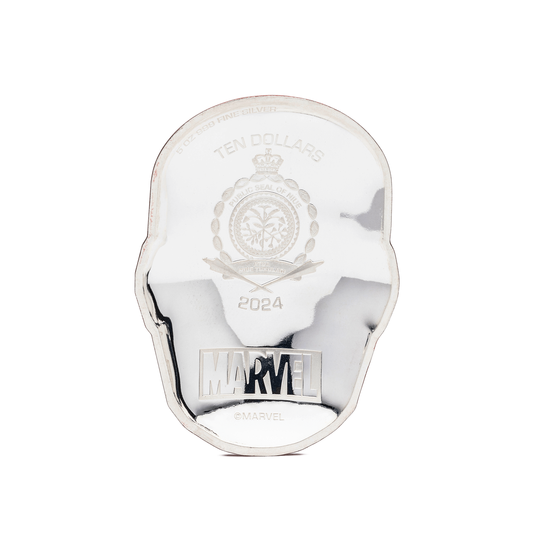 IRON MAN HELMET 5 Oz Silver Coin $10 Niue 2024 - Parthava Coin