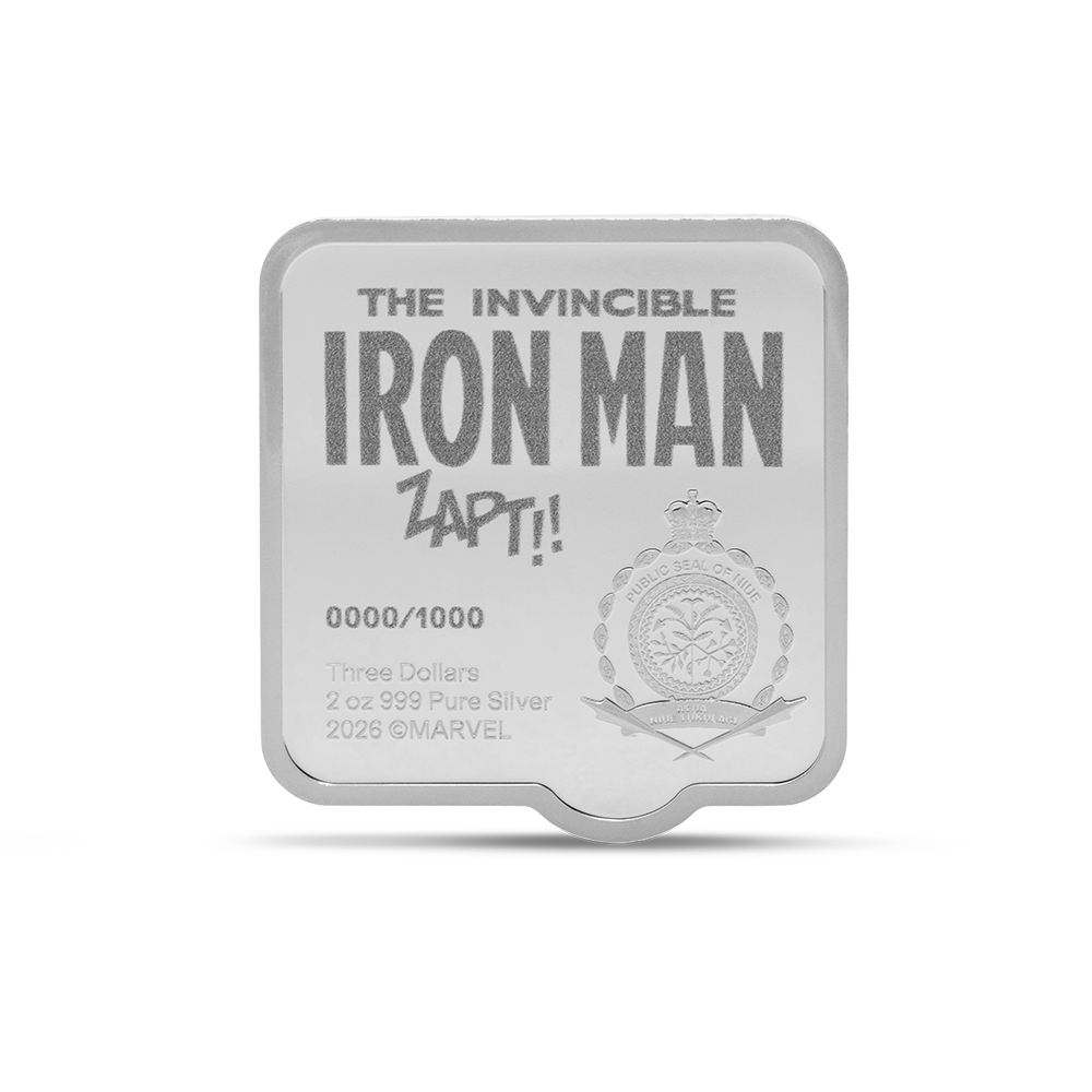 Marvel Iron Man 'ZAPT!!' 2 Oz Silver Coin AGORO