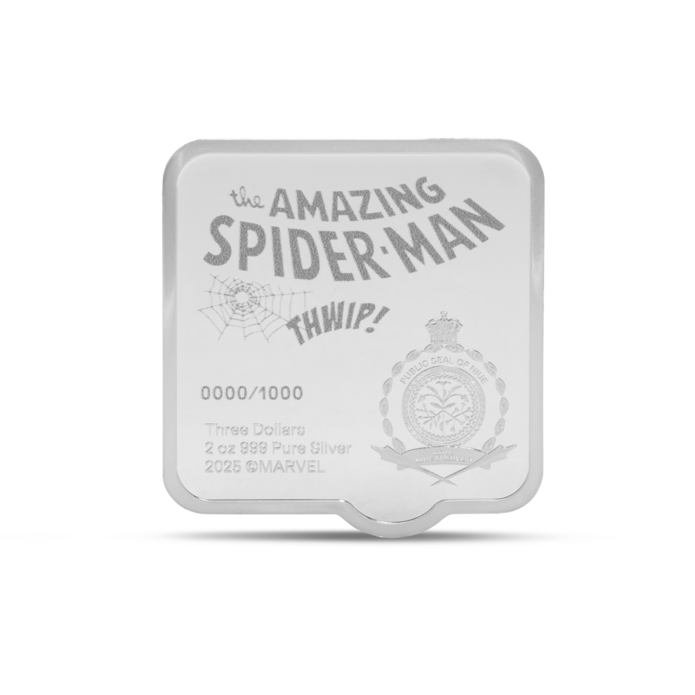 Marvel Spider-Man 'Thwip' 2 Oz Silver Coin