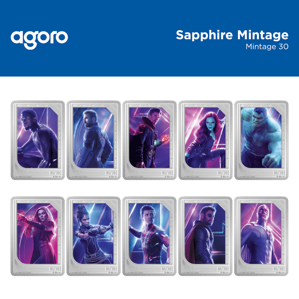 Marvel Studios: The Infinity Saga Trading Coins sapphire mintage - Agoro New Zealand Mint