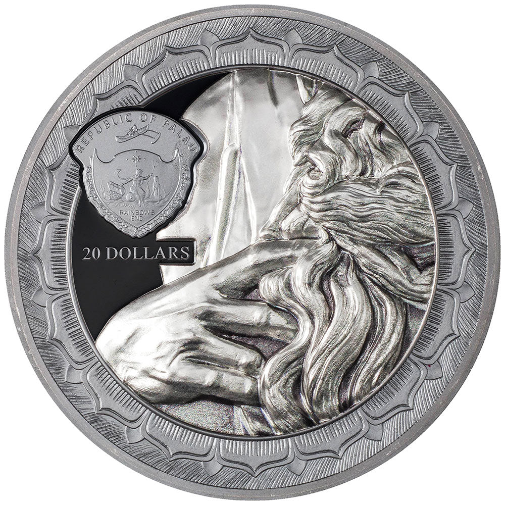 MOSES Eternal Sculptures II 3 Oz Silver Coin 20$ Palau 2022