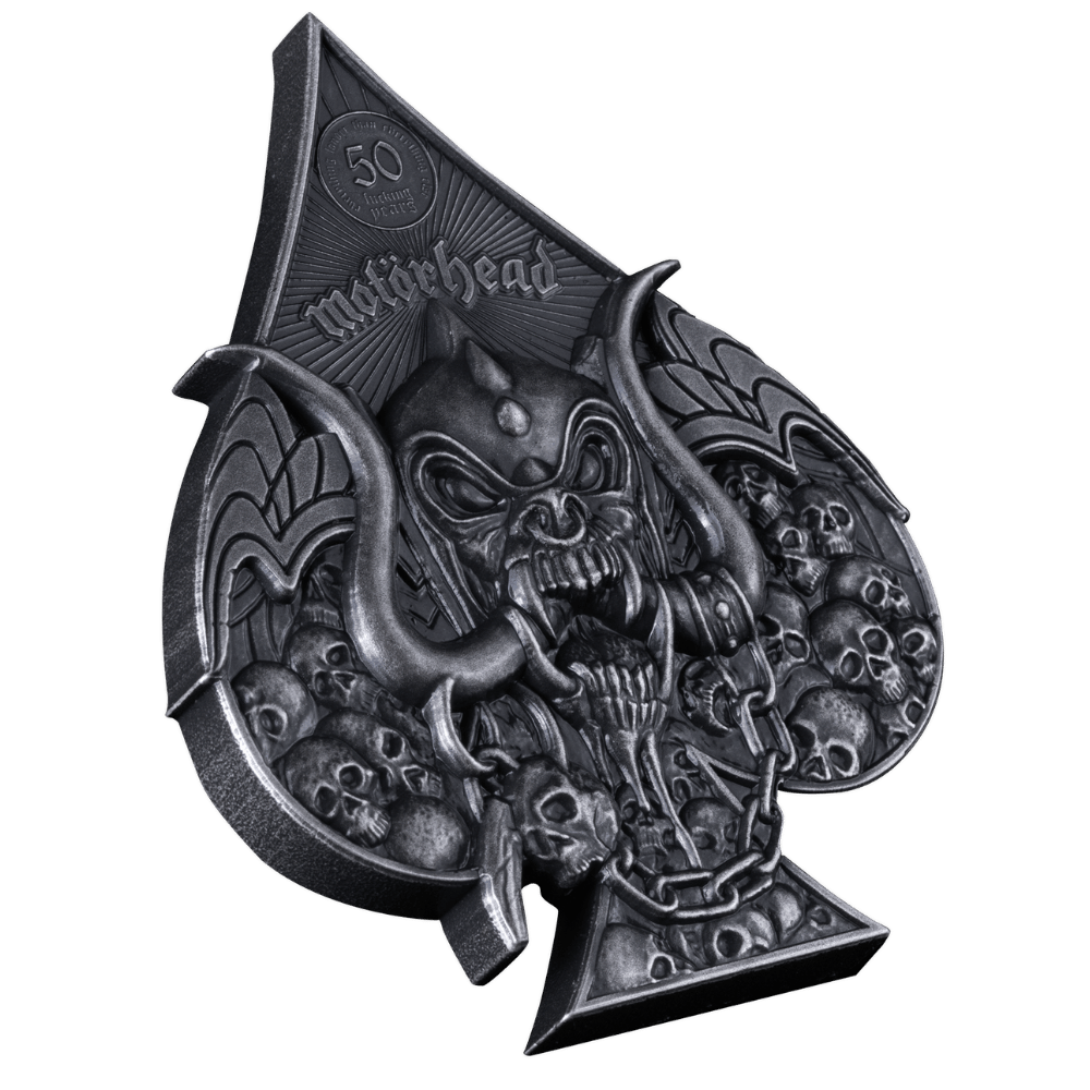 Motorhead Skulleater 3 Oz Silver Coin 2025 Relief Parthava Coin