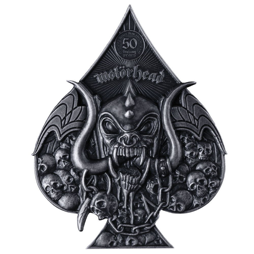 Motorhead Skulleater 3 Oz Silver Coin 2025 reverse Parthava Coin