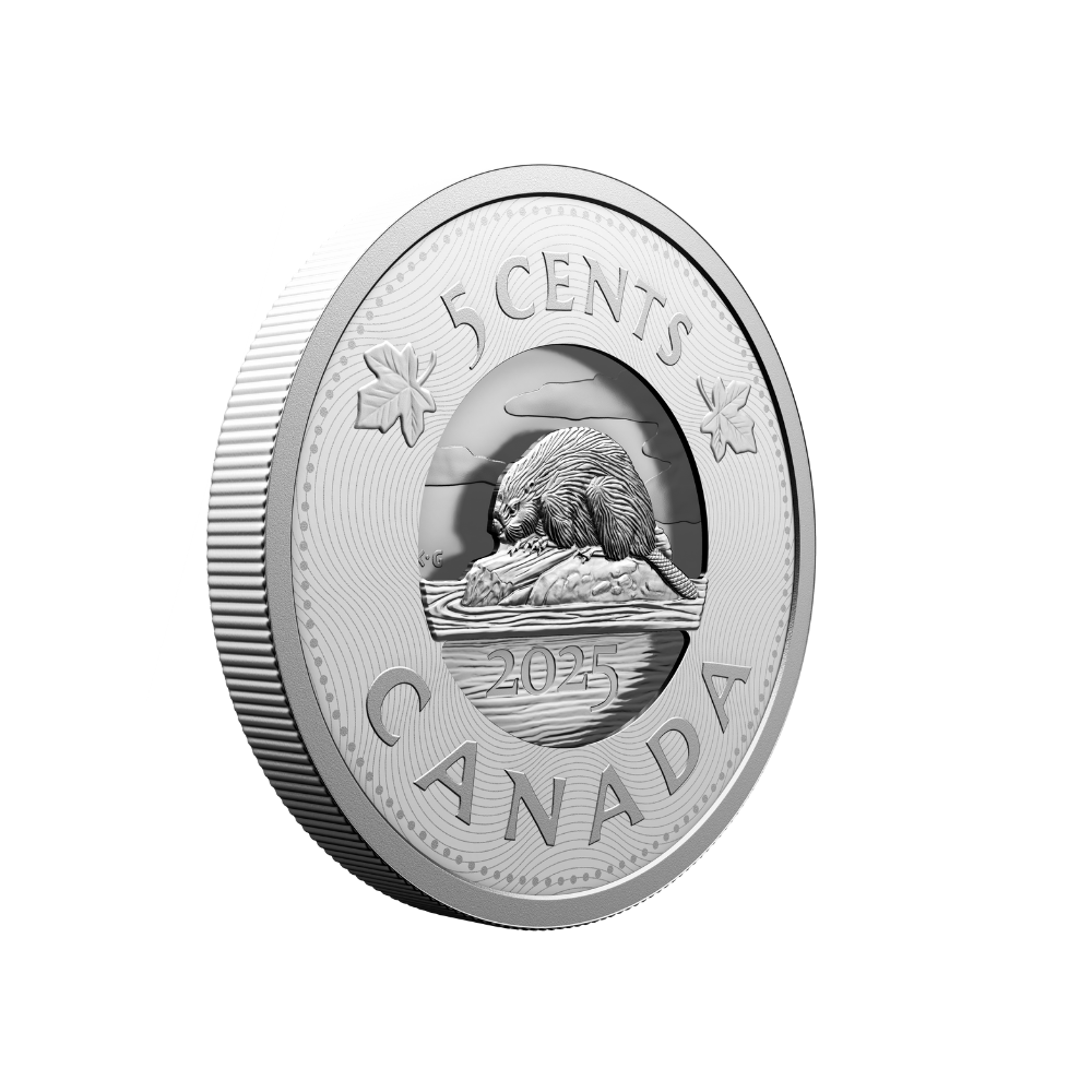 Multilayered Beaver Fine Silver Coin Canada 2025