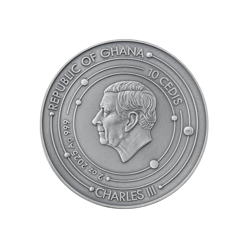 NEPTUNE Solar System 2 Oz Silver Coin 10 Cedis Ghana 2025
