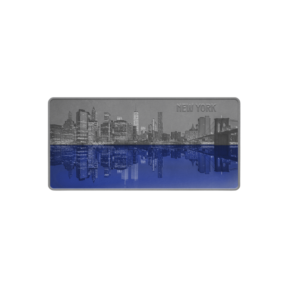 NEW YORK AT NIGHT 3 Oz Silver Coin $5 Barbados 2024