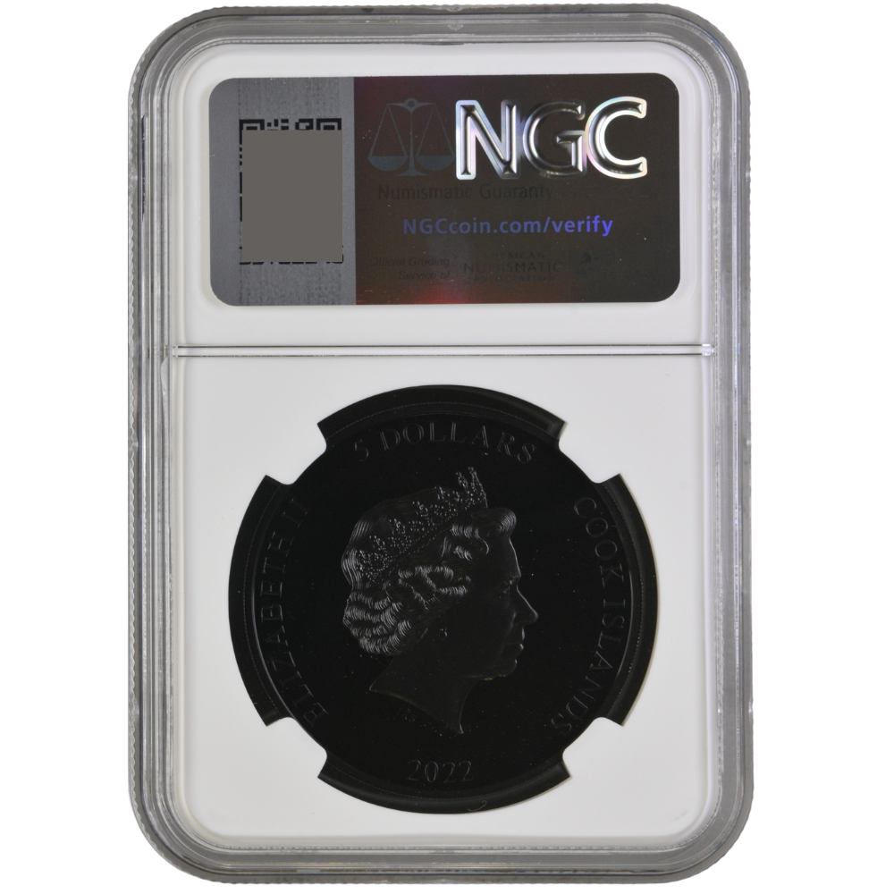 Iron Maiden-FEAR OF THE DARK 1 Oz Silver Coin $5 Cook Islands 2022- NGC Graded PF 70 Ultra Cameo