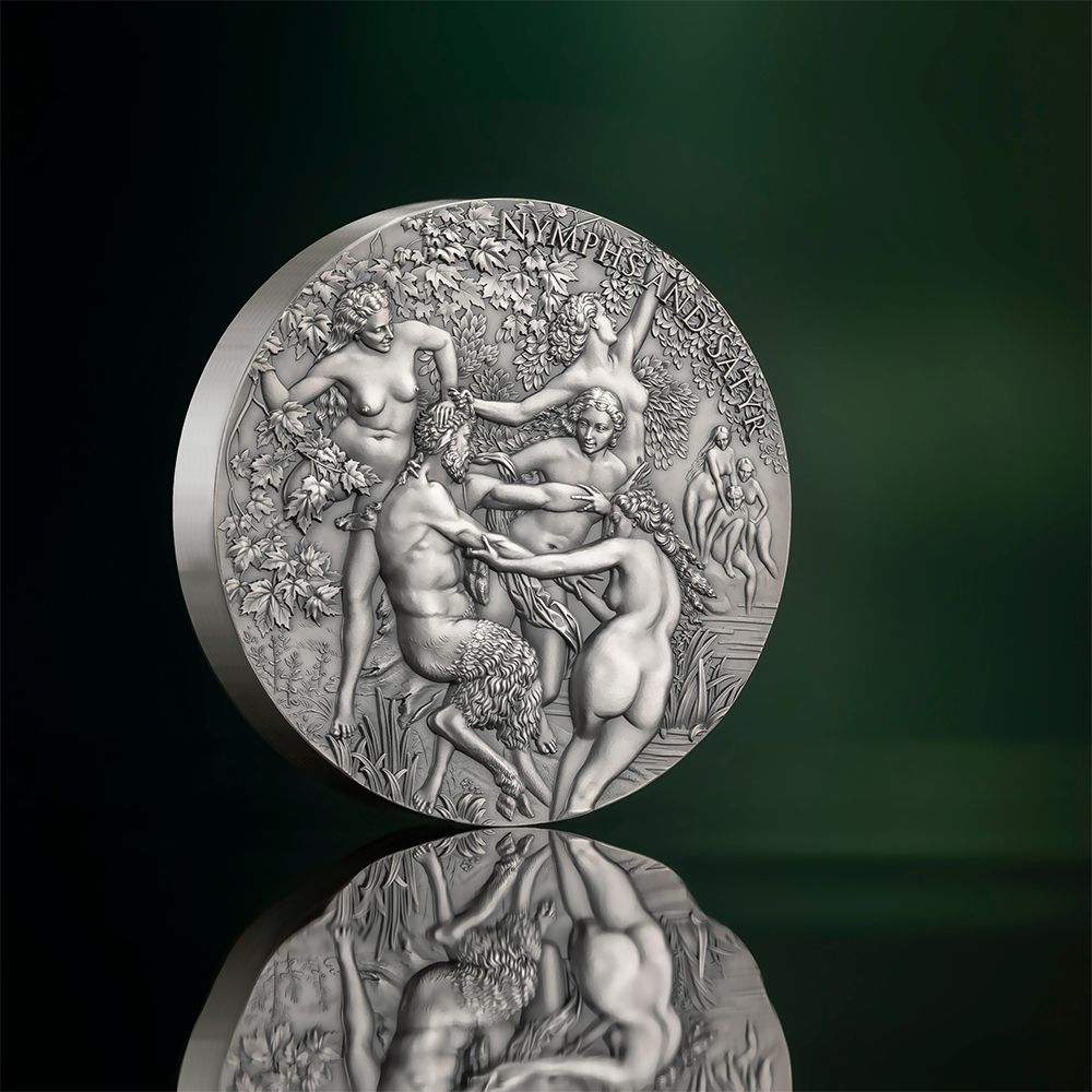 NYMPHS AND SATYR Celestial Beauty 1 Kg Kilo Silver Coin 10000 Francs Cameroon 2025