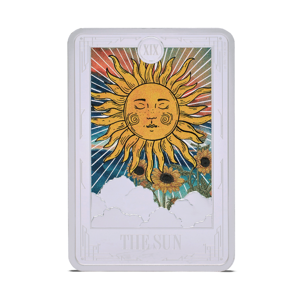 Tarot Cards The Sun 1 Oz Silver Coin - PARTHAVA COIN