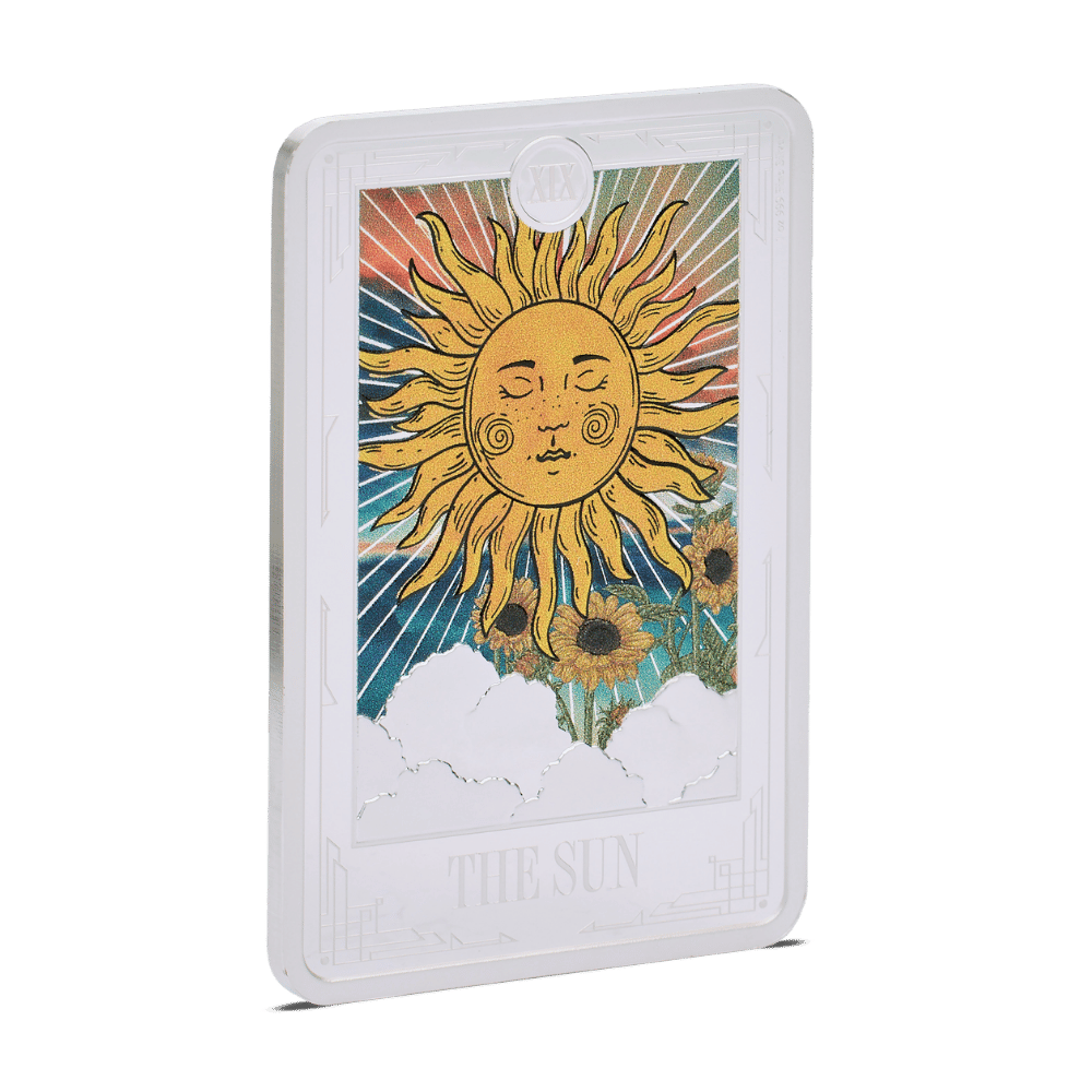 Tarot Cards The Sun 1 Oz Silver Coin - PARTHAVA COIN