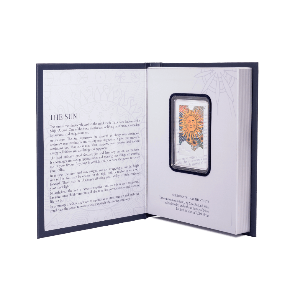 Tarot Cards The Sun 1 Oz Silver Coin - PARTHAVA COIN