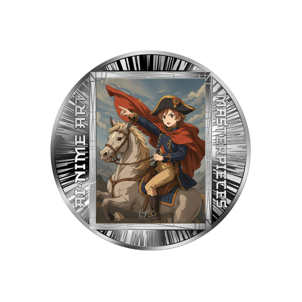 Napoleon Crossing the Alps AI-nime Art Masterpieces Silver Coin 2025 popcoins