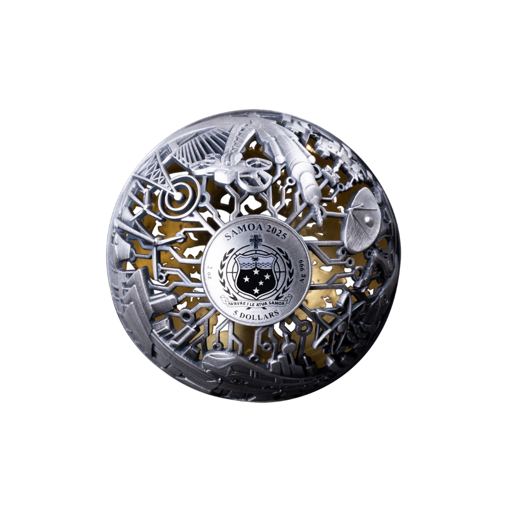 Nature & Technology 2 Oz Silver Filigree Coin 2025